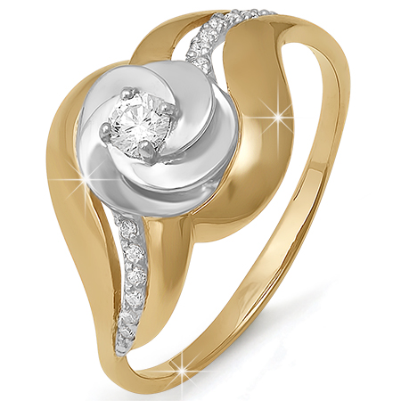 Кольцо, золото, бриллиант, БР110328